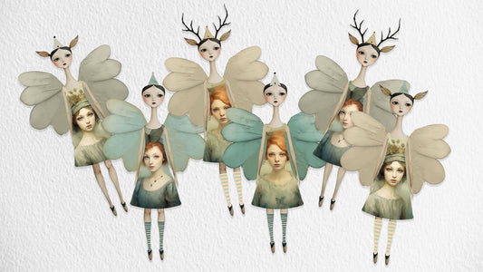Whimsical Art Paper Dolls Template